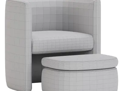 Braedin Upholstered Barrel Accent Chair Free 3D model