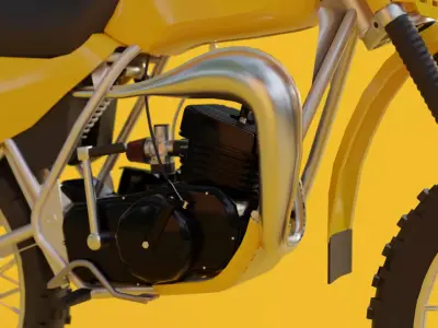 Suzuki S1 - Vintage moped 3D model