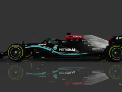 F1 2021 MERCEDES W12 Low-poly 3D model
