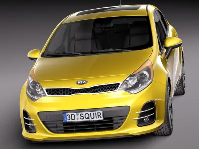 Kia Rio Hatchback 5-door 2016 3D model