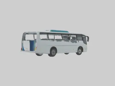 Airport Bus Model 1 Low-poly 3D model