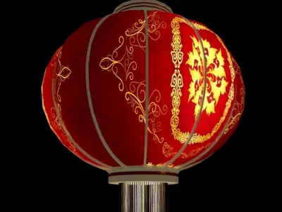 Chinese red lantern 3D model