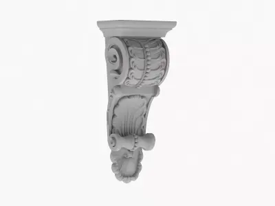 Scroll Corbel 50 - 3D Printable 3D model