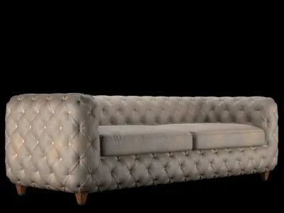 Desire vintage sofa eco 3-seater 3D model