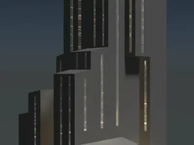 Industrial factory tower 25i01 3D model