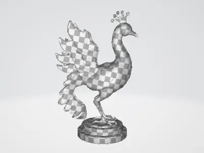 Elegant  Glass Peacock Showpiece for Interior Decoration 3D print model