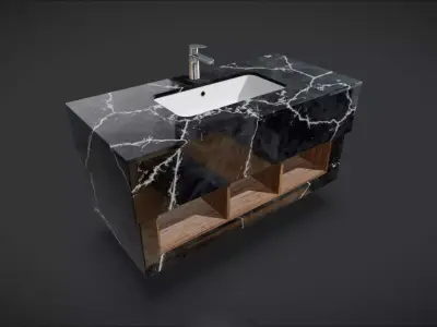 Marble Sink 3D model purchase