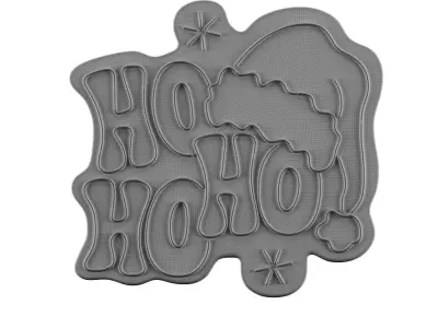 HO HO HO Neon Sign 3D model