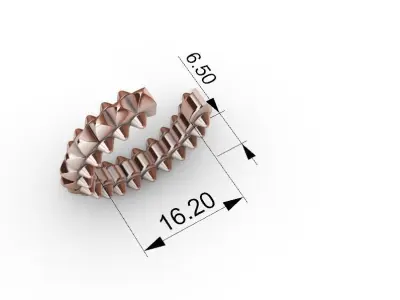 Woman Earrings 3D print model