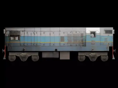 Diesel- Electric Locomotive M2 Sri Lanka Low-poly 3D model