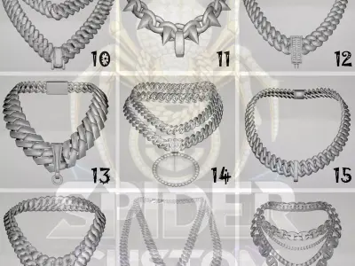 Pack de 72 Cadenas Realistas para FiveM - Listo para Usar Low-poly 3D model