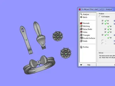 Ring and Earrings 72 3D print model