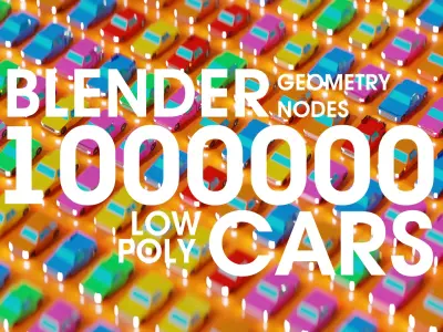 1000000 PROCEDURAL CARS Low-poly 3D model