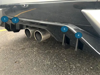 Honda Civic 10th Gen Rear diffuser Sport trim 2016 through 2019 3D print model