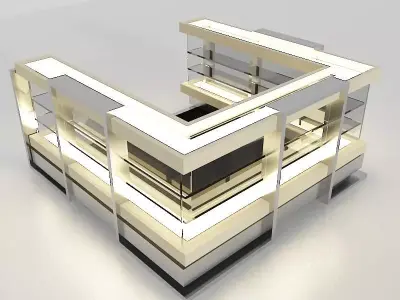  Kiosk Partition Booth a414a  3D model