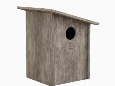 Wooden Birdhouse C 03 3D model