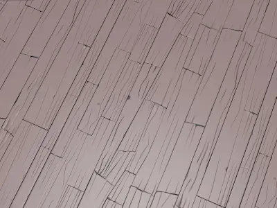 Stylized wooden floor 3D model