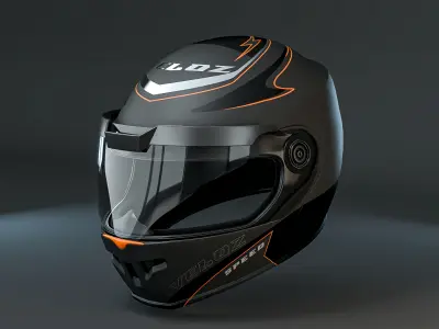 Black Helmet - Maya File - Blender File - FBX - OBJ 3D model