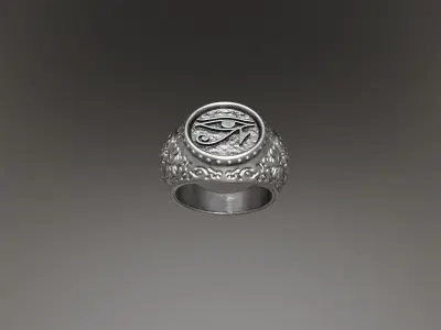 - The Eye of Horus - Ring for 3d print - 3D print model