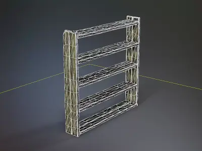 Wooden Shelves Low-poly 3D model