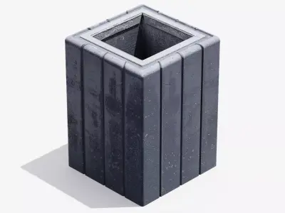 Blender Assets - Trash Can Free low-poly 3D model