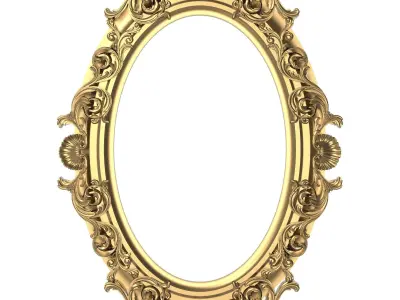 10 carved round frames set 3D Model Pack