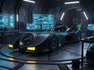 BATMOBILE 1989 Tim Burton Iconic Jet Powered Vehicle 3D model