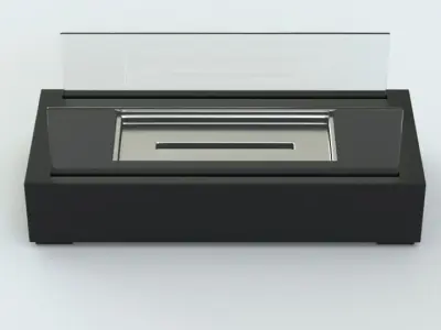 fireplace glass fire pit Low-poly 3D model