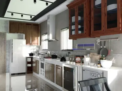 Interior desing and rendering 3D model
