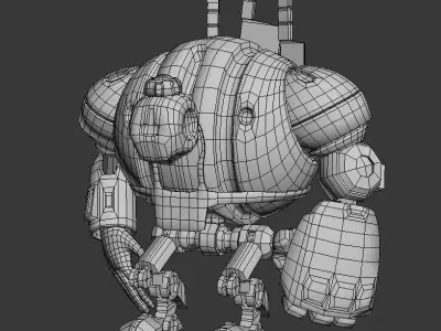 Robot with arms and legs Free low-poly 3D model