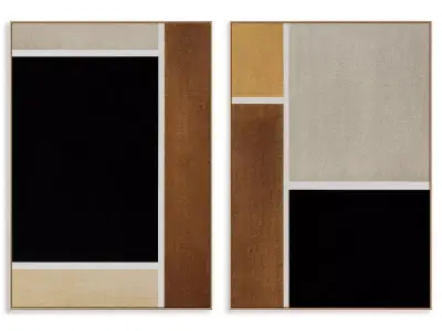 Abstract Painting Frame set 3D model 304