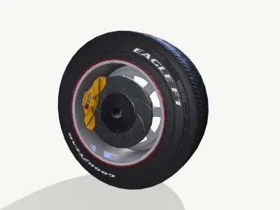 Rally wheel Eagle F1 Low-poly 3D model