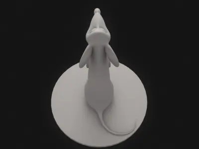 Mouse statue of 3D model