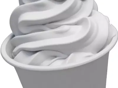 Chocolate Vanilla Swirl Ice Cream 3D Realistic Low-poly 3D model