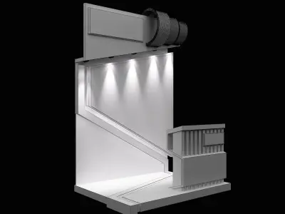 Booth Exhibition Stand a614 3D model