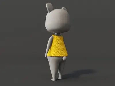 Cartoon bear 3D model get