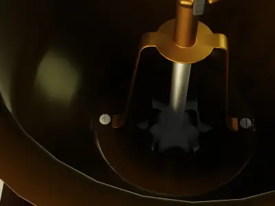 Retro Coffee Grinder Low-poly 3D model