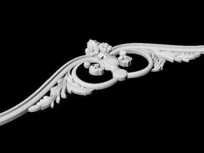 Central decor ornament for furniture 3D model 716