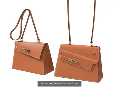 Hermes Kelly Sellier 20 en Desordre Limited Edition 3D Model Pack