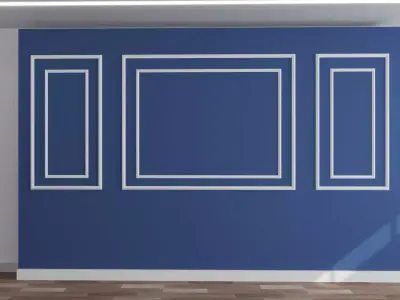 Wall Paneling Set 3D model Low-poly 3D model