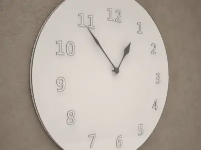 Cat in the Hat Style Wall Clock 11 3D model