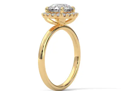 solitaire ring with detail images and 360 render videos 85 3D print model