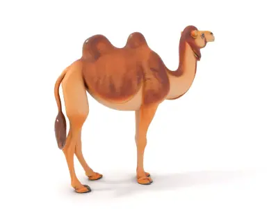 Desert Camel Fur model pack Low-poly 3D model