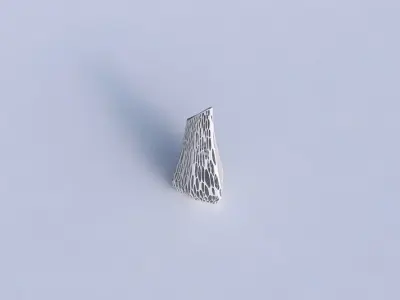 Vase puffy tipped triangle with dense organic lattice 085 3D print model