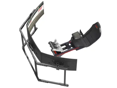 Playseat F1 Racing Simulator Seat with 3 Monitors 3D model