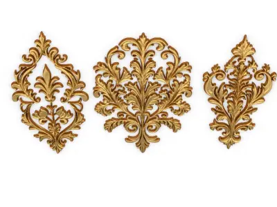 Classic carved decor ornament 421 3D model