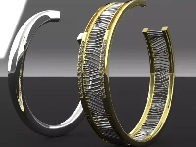 pendiente oro  Free 3D model