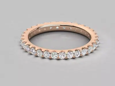 Luxury Diamond Eternity Ring CAD Design STL 3DM Files 3D print model