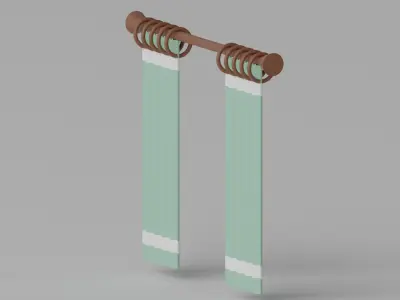 Cartoon Curtain 3D model