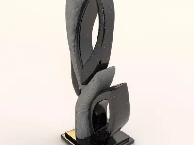 Dot Art Abstract Sculpture 3D model